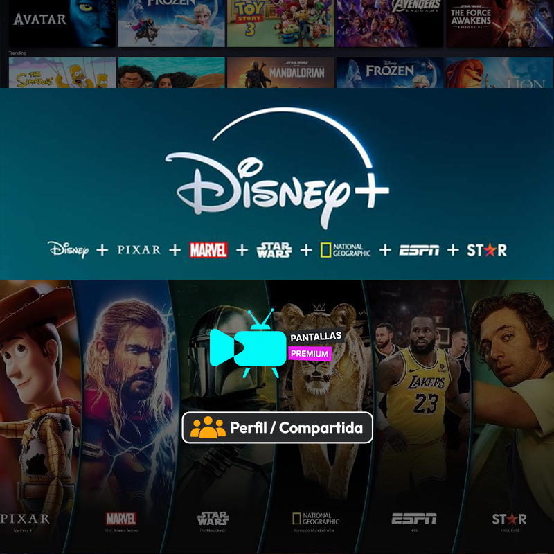 Pantalla Disney+, Star+ y Eventos Deportivos 1